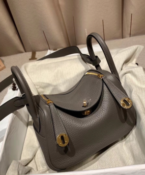 에르메스 미니 린디백19 그리스메이어 금장 끌레망스 가죽